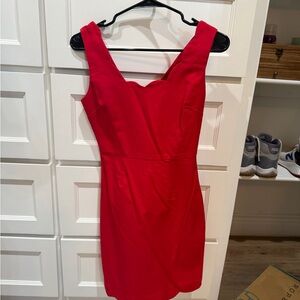 Alythea Sleek Red Sleeveless Mini Dress